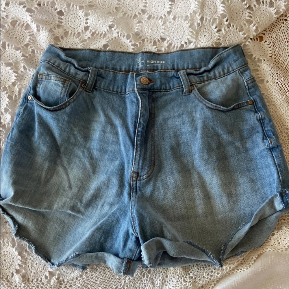 High Rise Jean Shorts size 15